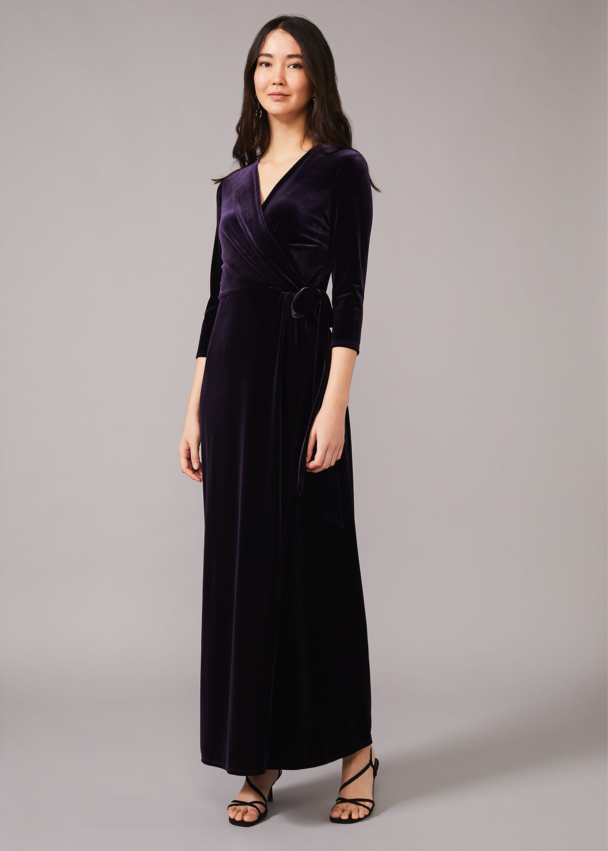 Valeria Velvet Wrap Dress | Phase Eight